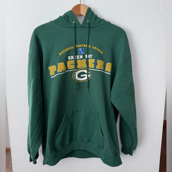 Vintage Lee Green Bay Packers hooded sweatshirt Size Large - Picture 1 of 5